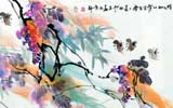 于建刚花鸟国画 姹紫嫣红是春天