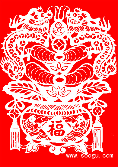 聚宝盆; 吉祥摇钱树图片大全; 中国传统装饰图案及寓意