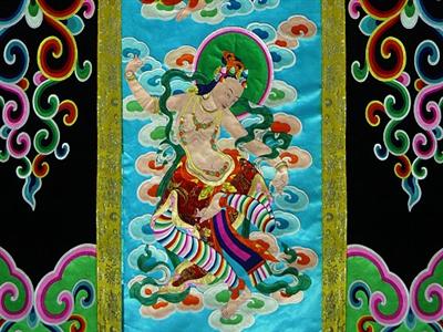 青海民间刺绣--堆绣_刺绣_连天红(福建)家具有限公司