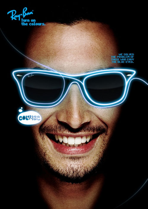 雷朋太阳镜:绚彩_海报设计欣赏