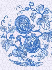 青花瓜果纹