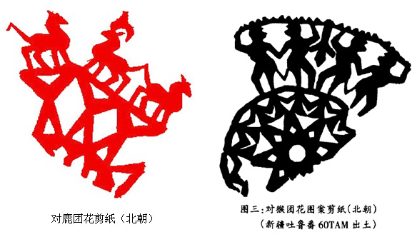 早期剪纸艺术造型特点及其渊源考证_剪纸_连
