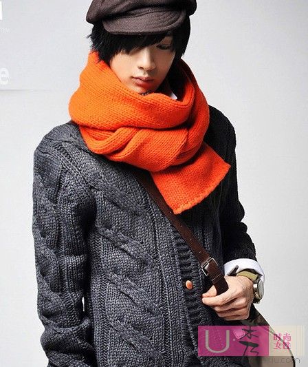 圣诞约会装时尚男士围巾搭配_服饰