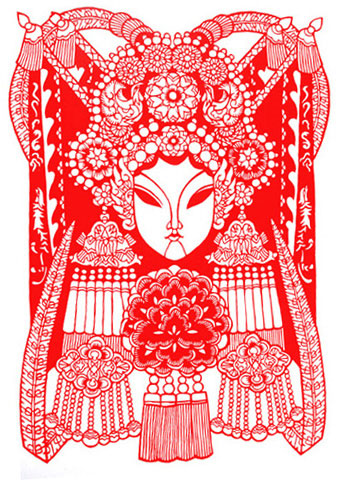 简单的京剧脸谱剪纸_剪纸