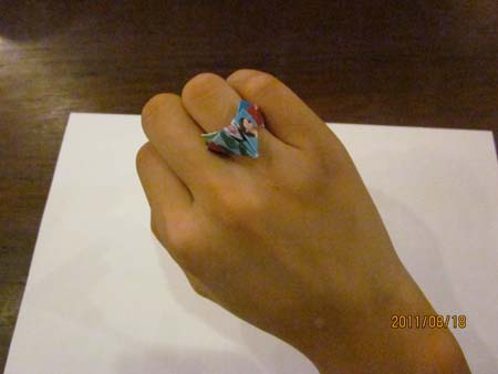 心形纸戒指_才艺秀_连天红(福建)家具有限公司