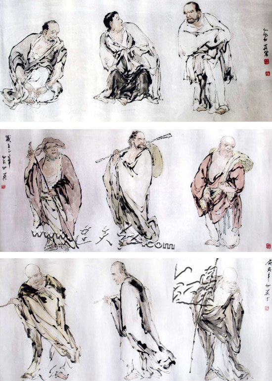 【转载】孙仁英《500罗汉图》